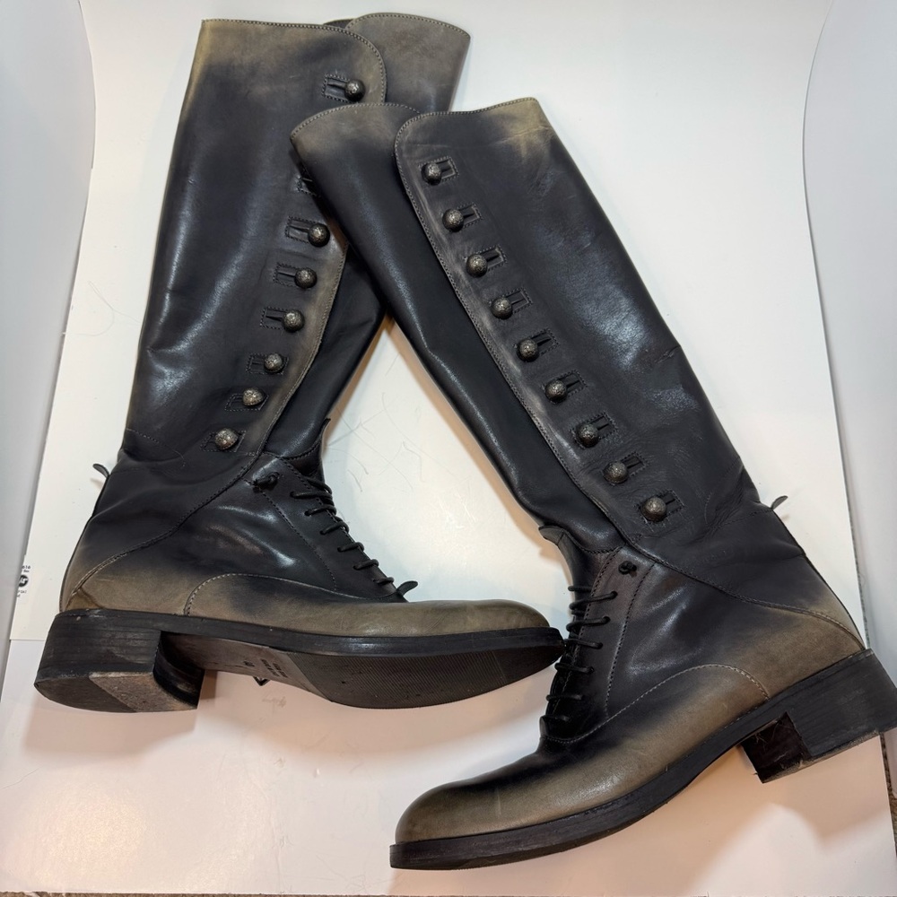 Free People Black Over the Knee Boots